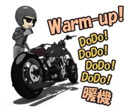 American Motorcycle black rider sticker #8927304