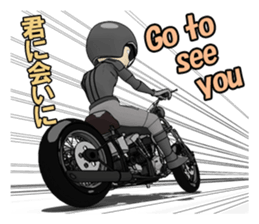 American Motorcycle black rider sticker #8927310