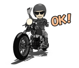 American Motorcycle black rider sticker #8927322