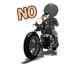American Motorcycle black rider sticker #8927323