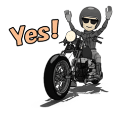 American Motorcycle black rider sticker #8927324