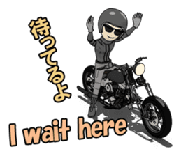 American Motorcycle black rider sticker #8927325