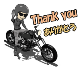 American Motorcycle black rider sticker #8927326