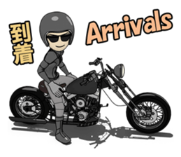 American Motorcycle black rider sticker #8927327