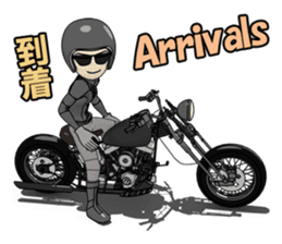 American Motorcycle black rider sticker #8927327