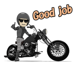 American Motorcycle black rider sticker #8927331