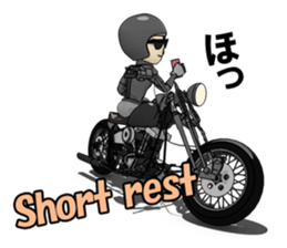 American Motorcycle black rider sticker #8927332