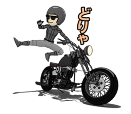 American Motorcycle black rider sticker #8927341