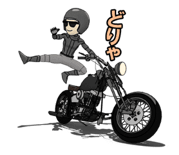 American Motorcycle black rider sticker #8927341