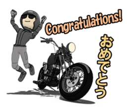 American Motorcycle black rider sticker #8927342