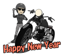 American Motorcycle black rider sticker #8927343