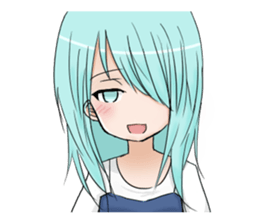 Cute girl and a teddy bear sticker #8927962