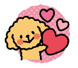 Toy poodle note POP sticker #8928224