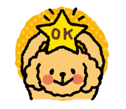 Toy poodle note POP sticker #8928232