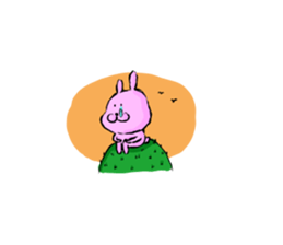 rabbit sticker -japanese- sticker #8928536