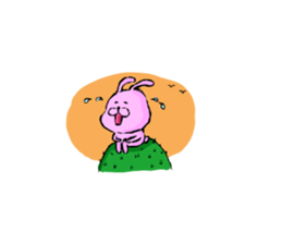 rabbit sticker -japanese- sticker #8928537