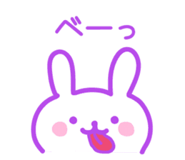 purple love rabbit sticker #8928867