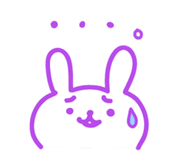 purple love rabbit sticker #8928880