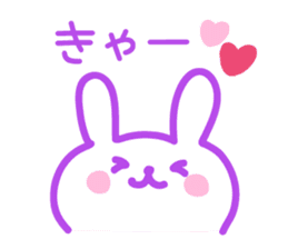purple love rabbit sticker #8928889