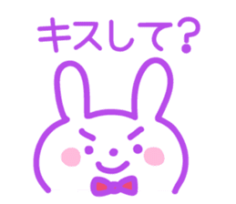 purple love rabbit sticker #8928894