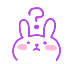 purple love rabbit sticker #8928898