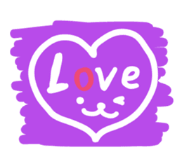 purple love rabbit sticker #8928903