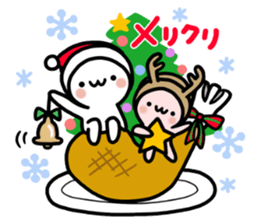 Winter set 2 of a marshmallow sticker #8928904