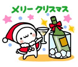 Winter set 2 of a marshmallow sticker #8928905