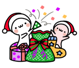 Winter set 2 of a marshmallow sticker #8928906