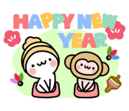 Winter set 2 of a marshmallow sticker #8928909