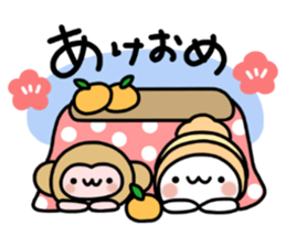 Winter set 2 of a marshmallow sticker #8928911