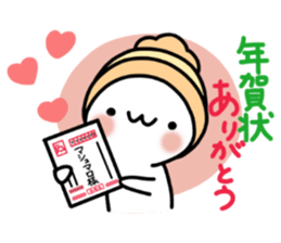 Winter set 2 of a marshmallow sticker #8928916