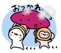 Winter set 2 of a marshmallow sticker #8928920