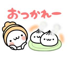 Winter set 2 of a marshmallow sticker #8928921