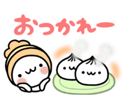 Winter set 2 of a marshmallow sticker #8928921