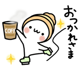 Winter set 2 of a marshmallow sticker #8928922