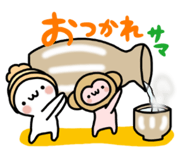 Winter set 2 of a marshmallow sticker #8928924