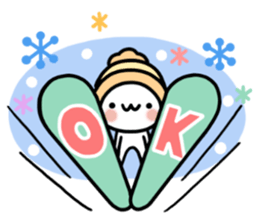 Winter set 2 of a marshmallow sticker #8928926