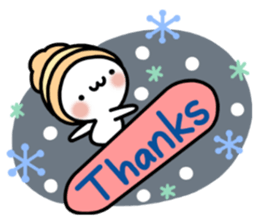 Winter set 2 of a marshmallow sticker #8928928