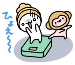 Winter set 2 of a marshmallow sticker #8928929