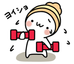 Winter set 2 of a marshmallow sticker #8928930