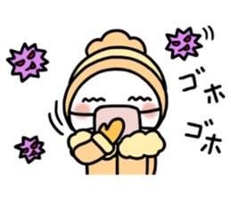 Winter set 2 of a marshmallow sticker #8928937