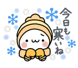 Winter set 2 of a marshmallow sticker #8928940