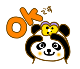 Viola flowers panda sticker #8929266