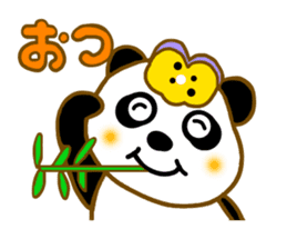 Viola flowers panda sticker #8929269