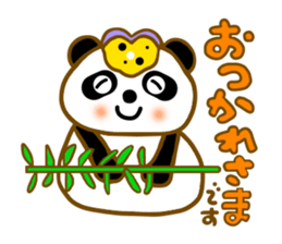 Viola flowers panda sticker #8929270