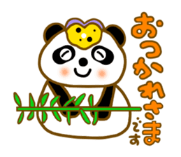 Viola flowers panda sticker #8929270