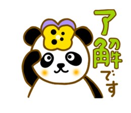 Viola flowers panda sticker #8929272