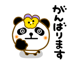 Viola flowers panda sticker #8929275