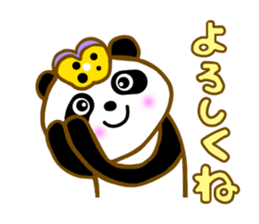 Viola flowers panda sticker #8929276